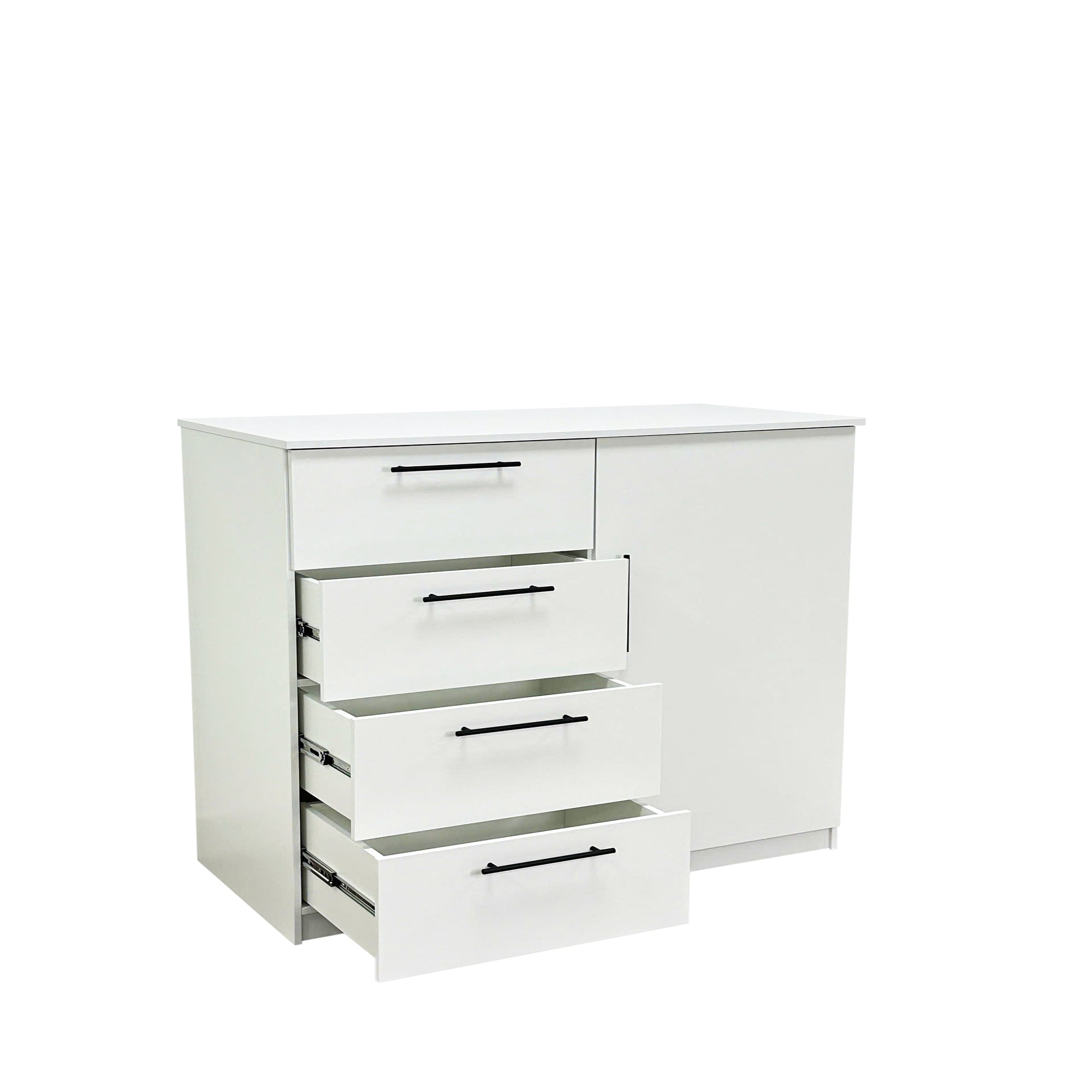 Robin Gentleman's Chest in White Wood with Extra Deep Storage and Durable Finish
