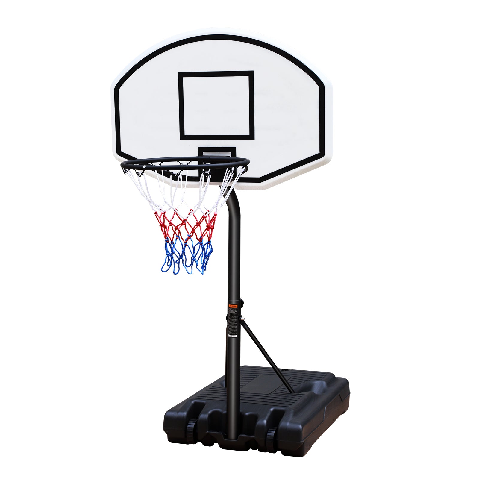 Portable Poolside Basketball Hoop System Basketball Hoop for Pool Height Adjustable 3.1ft-4.7ft with 36' Backboard for Indoor Outdoor Use