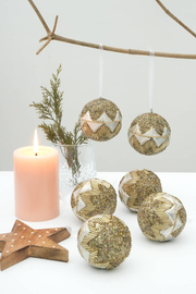 Moonlit Silver Glow Ornaments- Set of 6