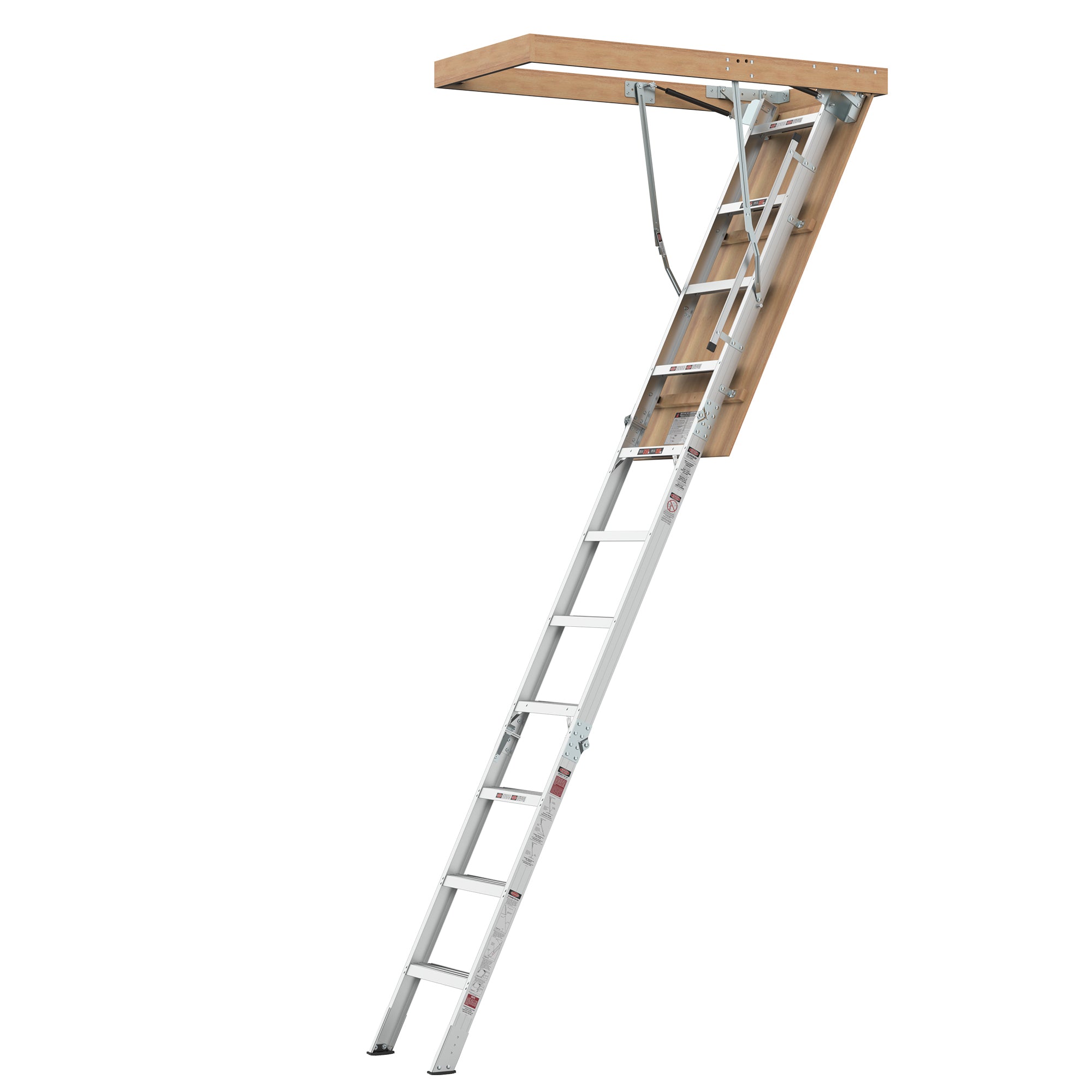 Household Aluminum Attic Ladder 350lbs Capacity Grey 25' x 54' for 7-10 ft Ceilings