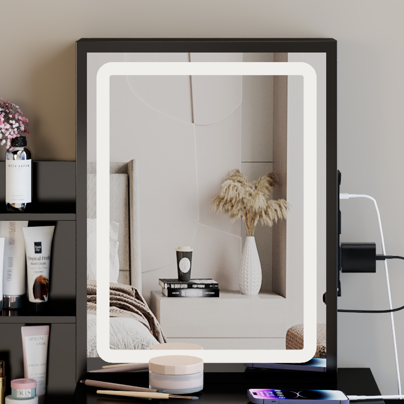 16' x 21' Small Size Touch Control Sliding LED Mirror, Tri-color Switching, Brightness Adjustable