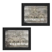 'In this Together Collection' 2-Piece Vignette By Marla Rae, Printed Wall Art, Ready To Hang Framed Poster, Black Frame