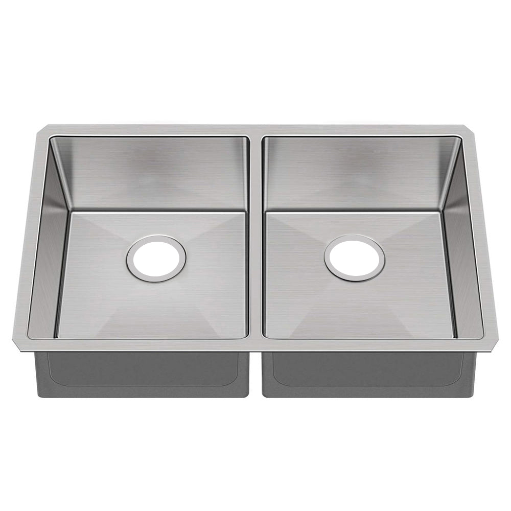 32' L X 19' W Undermount Double Bowl 16 Gauge 304 Stainless Steel Kitchen Sink (Sink Only)