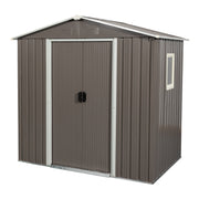 Outdoor Metal Storage Shed with Window Gray Iron 6ft x 5ft