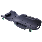 Plastic Creeper 48 Inch - Blow Molded Ergonomic HDPE Body with Padded Headrest & Dual Tool Trays - 440 Lbs Capacity BLACK