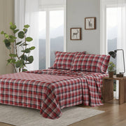 4 PCS Full Sheet Set Red Plaid