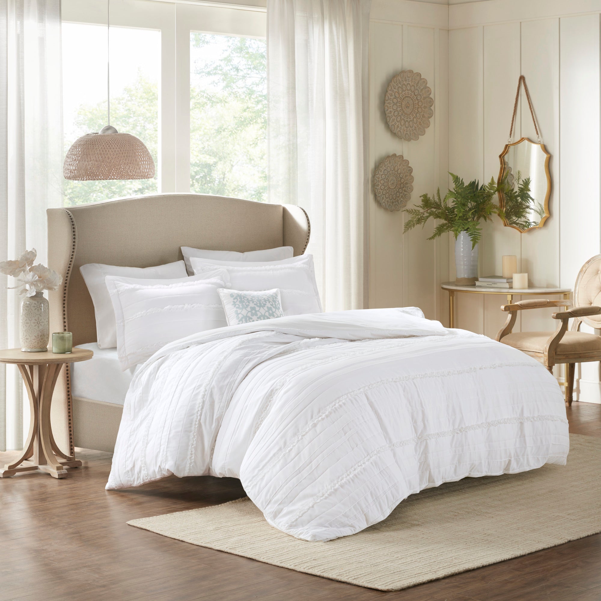 Full/Queen 4 Piece Microfiber 2-in-1 Duvet Set