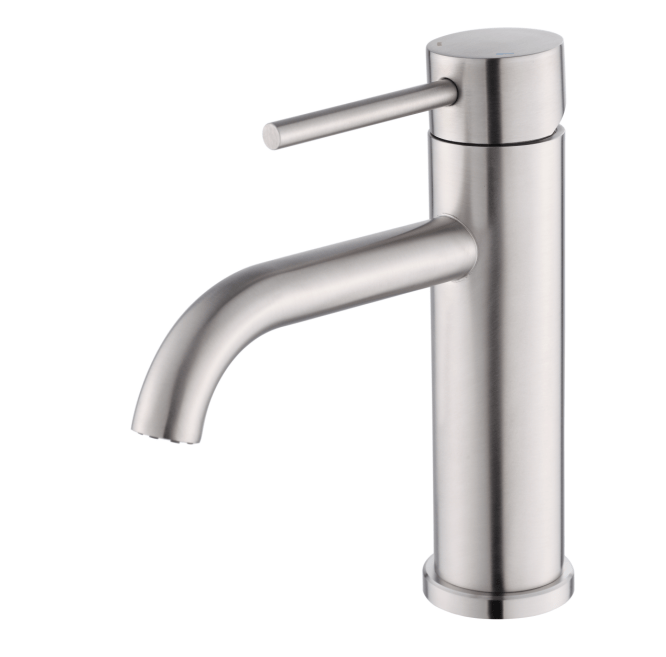 Single Handle Bathroom Faucet Lavatory Faucet Stainless Steel Single Hole-T10, Brushed Nickel