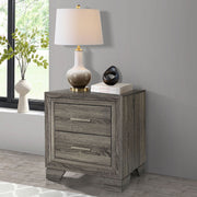 Funston Brown Oak 2-drawer Nightstand Bedside Table