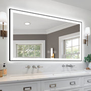 55x30 Inch Frameless LED Bathroom Mirror,Smart Mirror