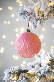 D4.7' Christmas Ball Ornaments, Glass Decorative Hanging Ball Christmas Tree Ornaments for Holiday Party Decorations, Set of 4