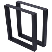 Wide Metal Table Legs, Heavy Duty Steel Desk Legs, Black, 28X35 Inches, Set of 2