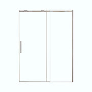 Polished Chrome Semi-Frame Single Sliding Shower Door with 304 Stainless Steel and Clear Tempered Glass, 56-60'W x 74'H
