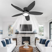42-inch 5-blade high-airflow easy-install plug-in ABS blade ceiling fan light