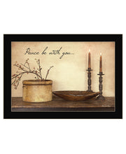 'Peace Be with You' by Artisan Susie Boyer, Ready to Hang Framed Print, Black Frame