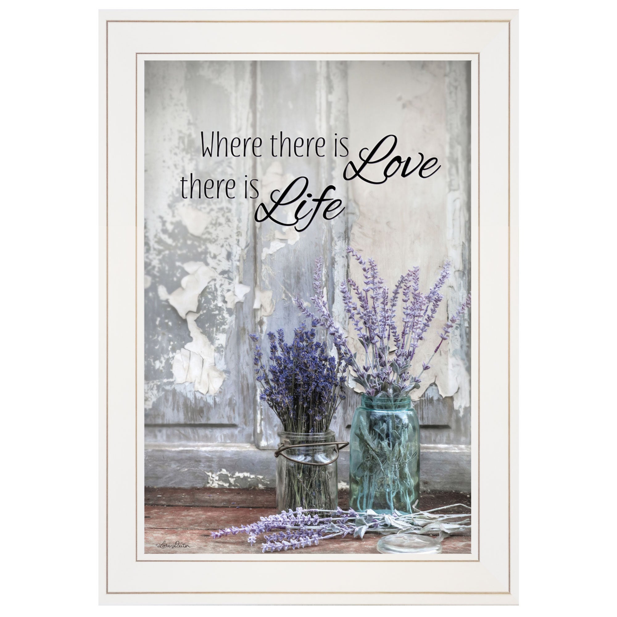 'Where There is Love' by Lori Deiter, Ready to Hang Framed Print, White Frame
