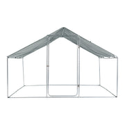 XPT033 Outdoor Chicken Coop Large Space 10X6X6FT Silver Grey Metal