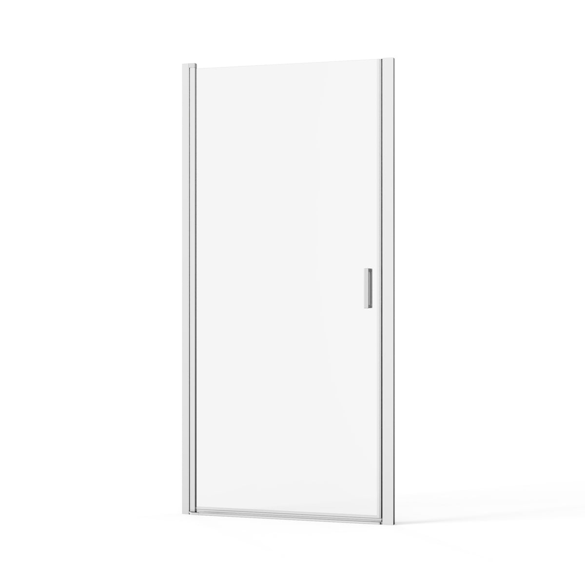 Goodyo 34'x72' Pivot Shower Door, 1/4 inch Thick Tempered Glass, Chrome Finish, Semi-Frameless Design