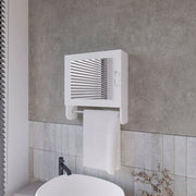 Pine Medicine Cabinet in Melamine With a Towel Bar And Included Mirror, White