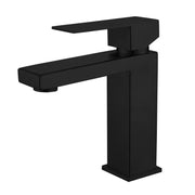 Single Handle Bathroom Faucet Lavatory Faucet Stainless Steel Single Hole-T20, Matte Black