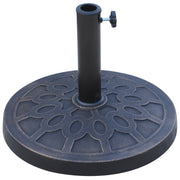 18' 26 lbs Round Resin Umbrella Base Stand Market Parasol Holder with Beautiful Decorative Pattern & Easy Setup, for Φ1.5', Φ1.89' Pole, for Lawn, Deck, Backyard, Garden, Bronze