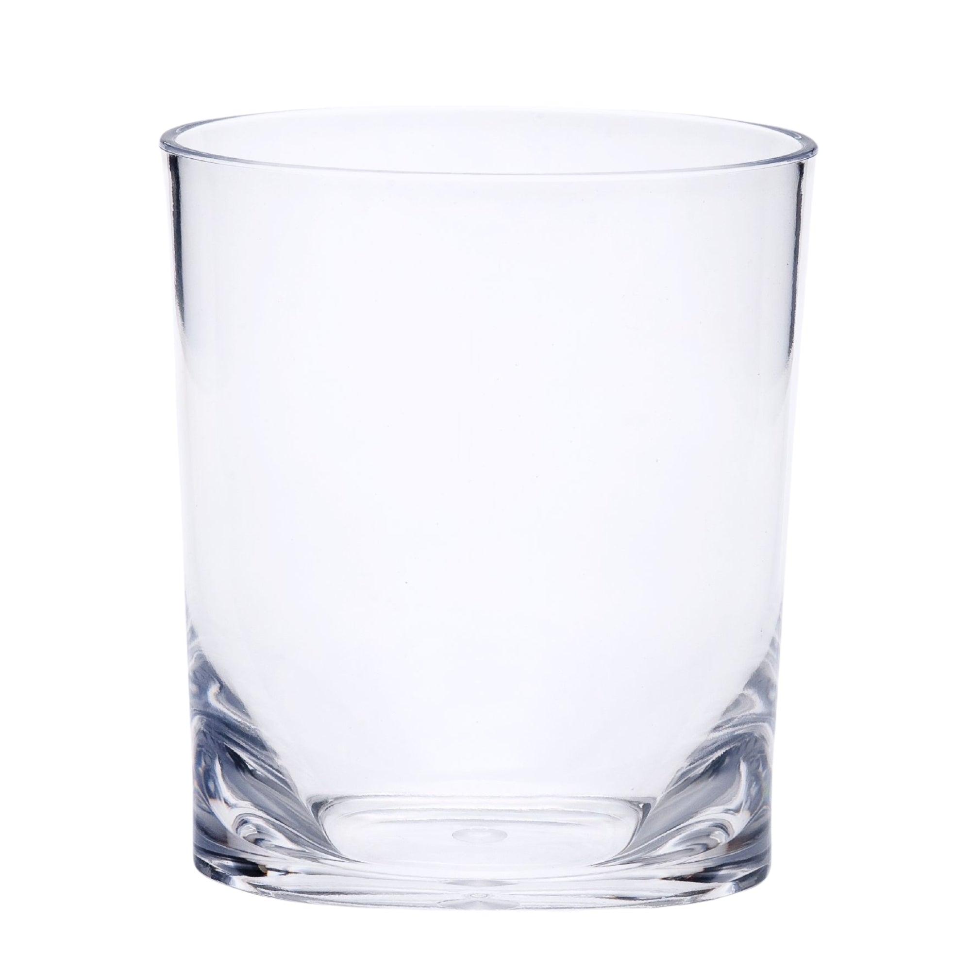 Leading Ware Oval Halo Acrylic Glasses Set of 4 DOF, Clear, BPA Free, 12oz Plastic Drinkware