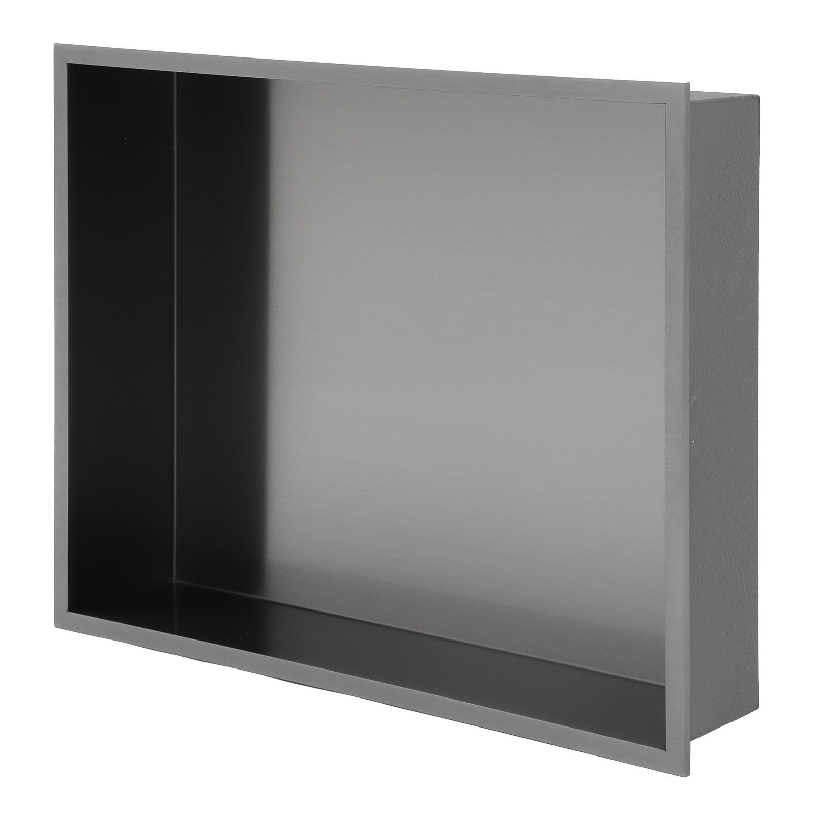 Gunmetal Black Stainless Steel Shower Niche 19' x 15' Durable and Waterproof