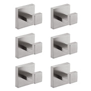 6 Pack Wall-Mounted Stainless Steel Bathroom Towel Hooks/Coat Hooks for Bathroom, Bedroom, Kitchen