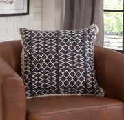 Cordas Navy/White Throw Pillow