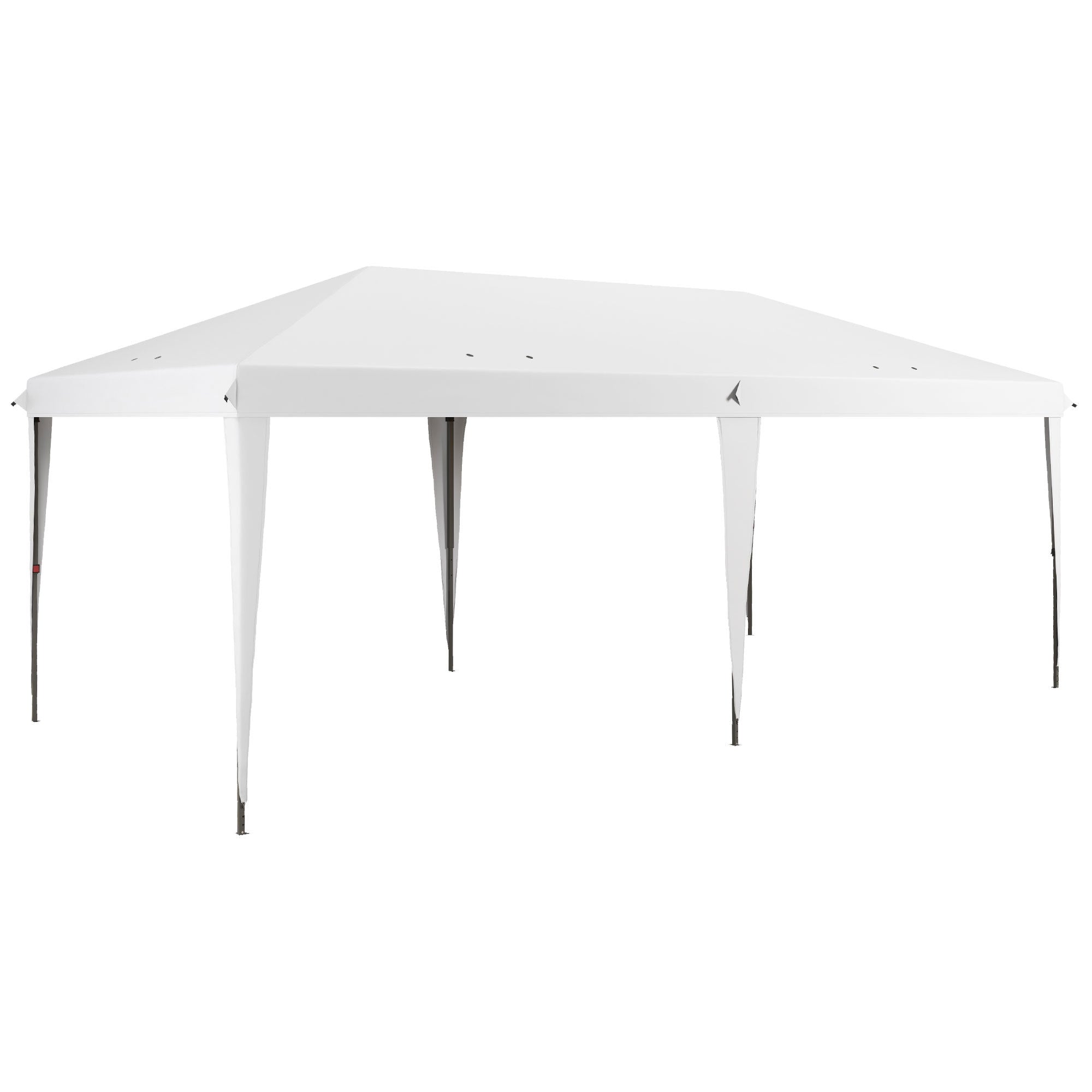 Outsunny Pop Up Canopy Tent, Heavy Duty Sun Shade Shelter, White, Steel Frame, 10' x 19.2'