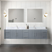 Dark Grey Double Bath Vanity 84 in. W x 22 in. D
