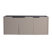 Contemporary 48' Wall Mounted Bathroom Vanity with 3 Soft-Close Doors in Khaki Plywood