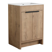 24' Freestanding Bathroom Vanity  2 Soft-Close Cabinet Doors ((KD-PACKING),Only Vanity without Top