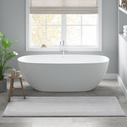 1 PCS 24x60' 100% Cotton Tufted 3000 GSM Reversible Bath Rug Grey