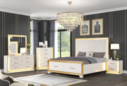 OBSESSION Contemporary Style 5PC King Bedroom Set Made with Wood & Gold Finish(CA INVENTORY)