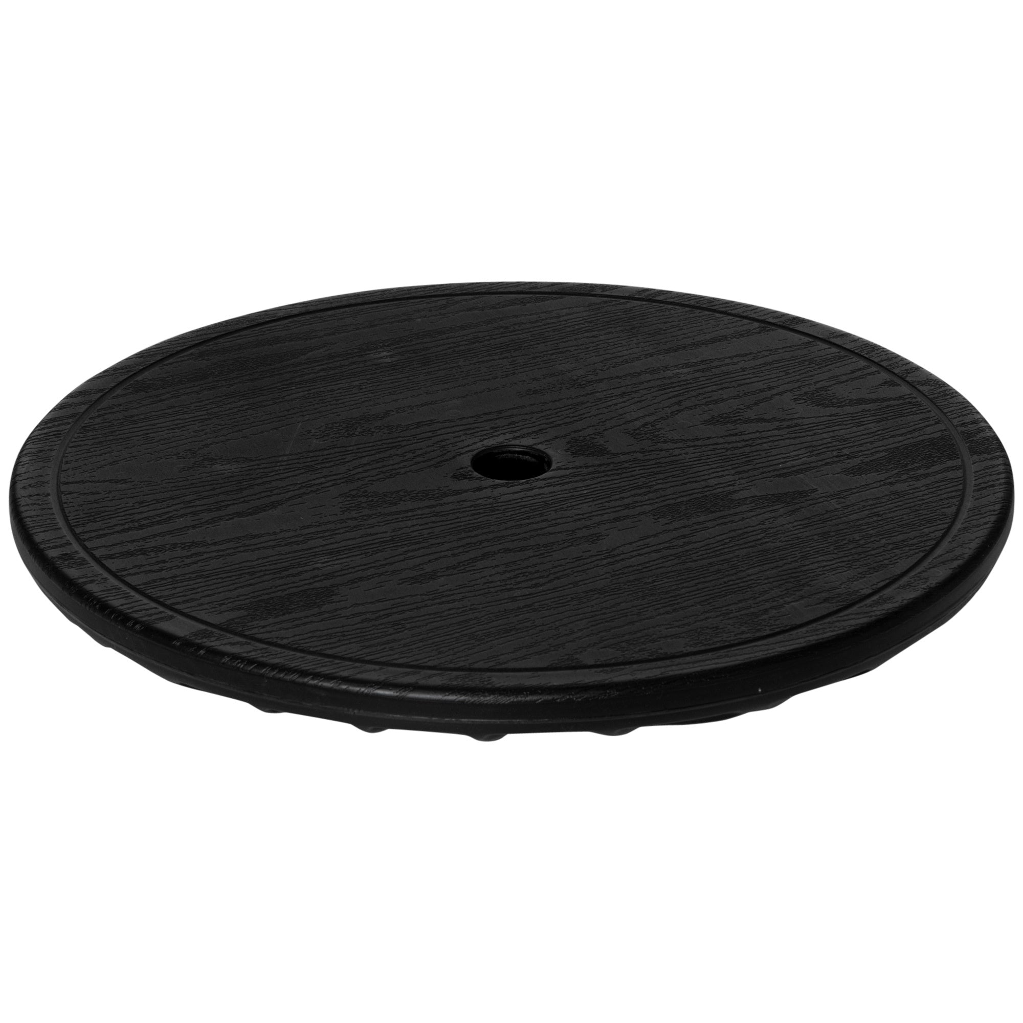 Outsunny 20' Umbrella Table Tray, Easy to Install Table-Top, Round Portable for Swimming Pool, Beach, Patio, Deck, Garden, Black