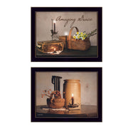 'Amazing Grace Collection' 2-Piece Vignette By Susan Boyer, Printed Wall Art, Ready To Hang Framed Poster, Black Frame