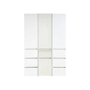 Elise Modular Wood Closet System with Mirror in White Finish for Custom Storage Solutions
