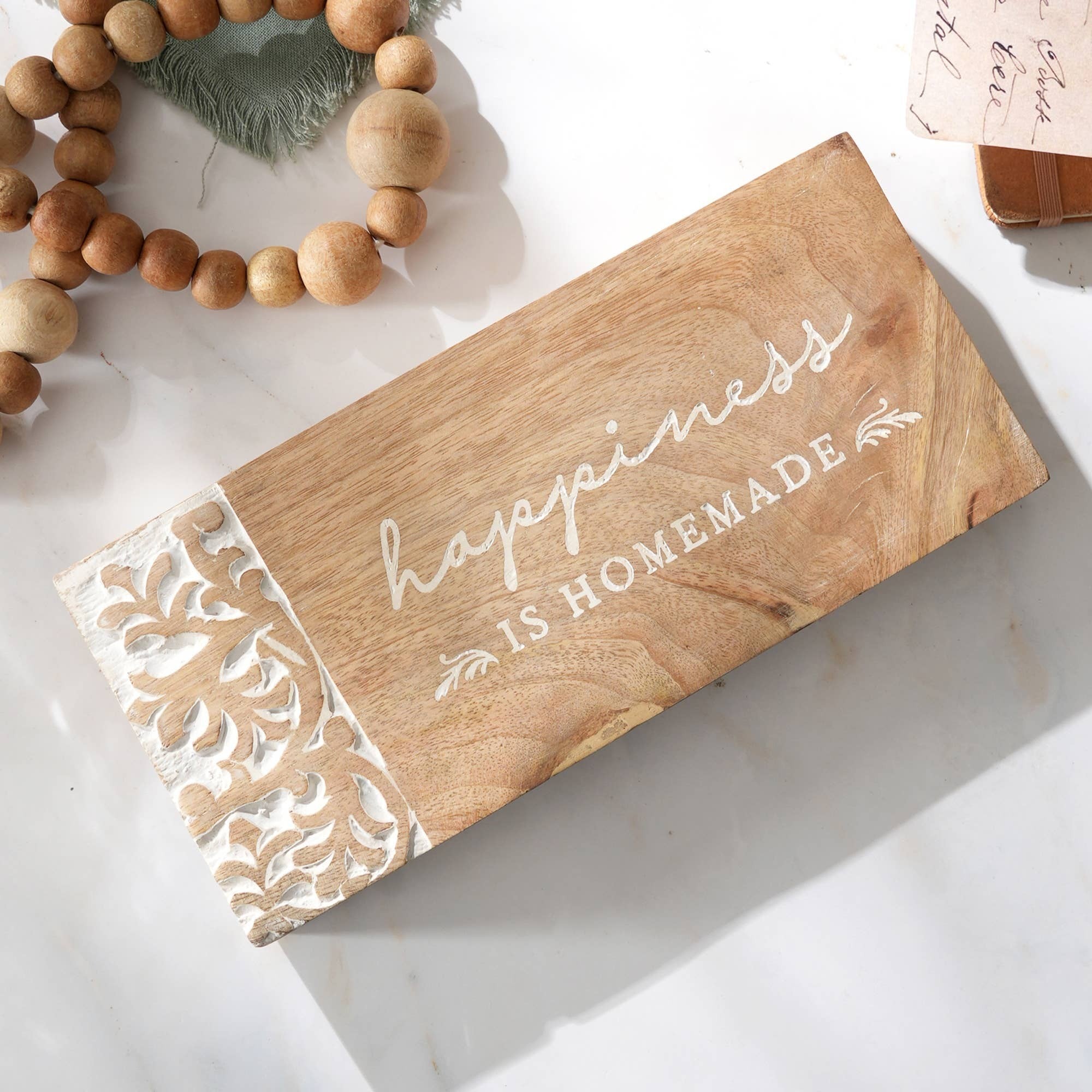 Happiness is Homemade Handcrafted Wood Wall Sign Wall Décor-10X4.5X1.5'