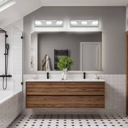 Modern Chrome LED Vanity Light, 3-Lights Wall Sconce for Bathroom and Mirror, Sleek Minimalist Design, Energy-Efficient, Easy to Install