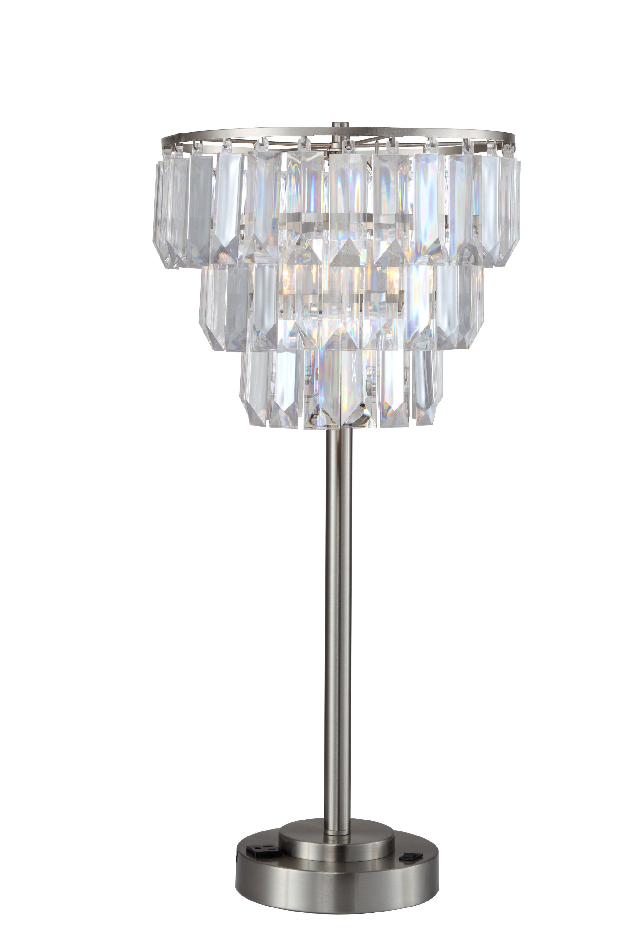 27.5'H CONTEMPORARY CRYSTAL SHADE TABLE LAMP(1PC/CTN) (1.01/9.25)
