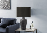Lighting, Table Lamp, 24'h, Black Ceramic, Black Shade, Contemporary