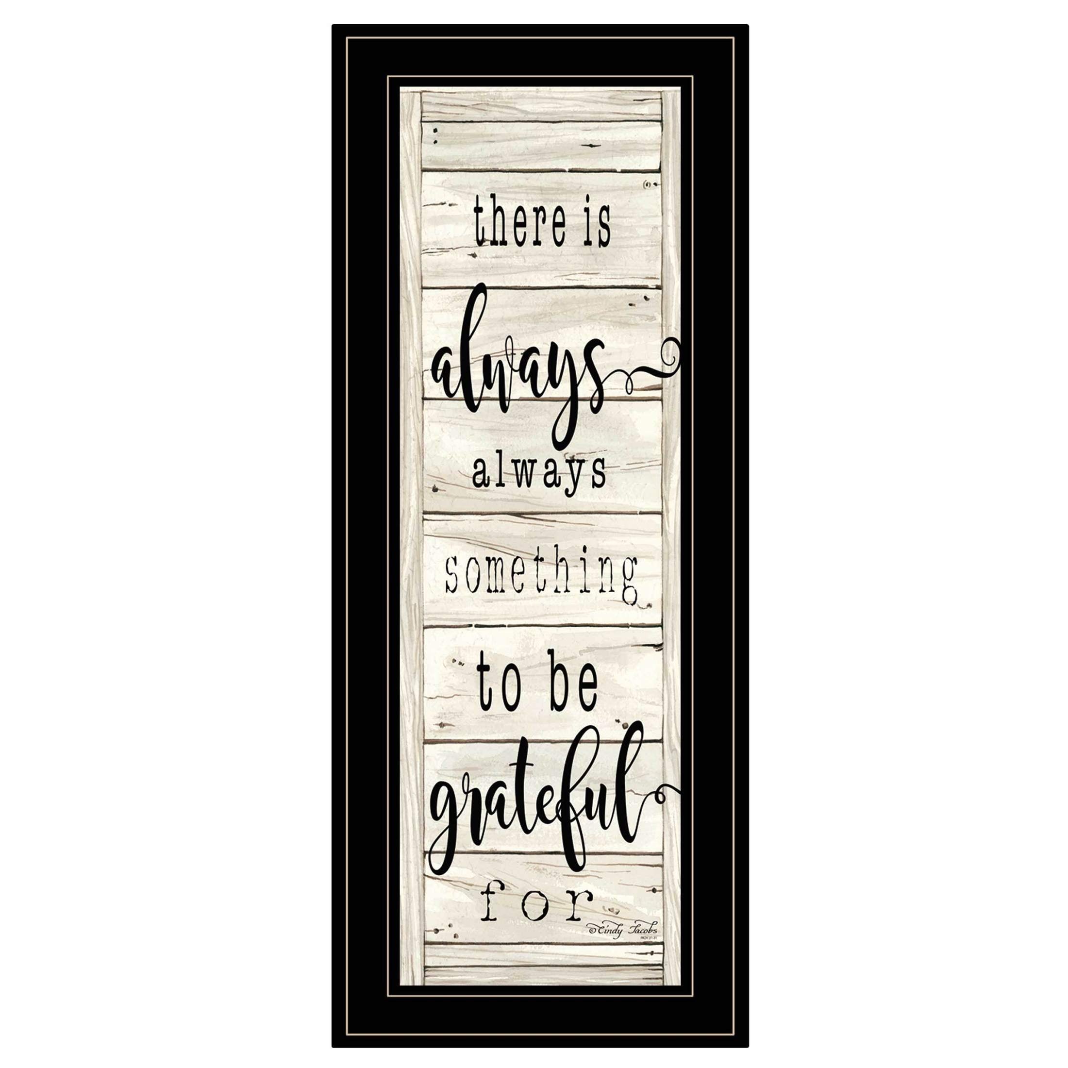 'Be Grateful Collection' By Cindy Jacobs, Ready to Hang Framed Print, Black Frame