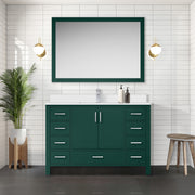 Green Bath Vanity 48 in. W x 22 in. D, with Cultured Marble Top