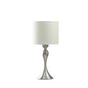 24.5' In Bailey Brushed Silver Modern Candlestick Metal Table Lamp