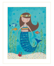 'Under the Sea' by Bernadette Deming, Ready to Hang Framed Print, White Frame