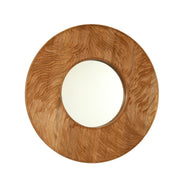 24'' Ring Mirror, Wall-mounted Vintage Circle Solid Rosewood Decorative Mirror, Round Mirror, Suitable for Bathroom, Bedroom, Living Room, Entryway, etc.
