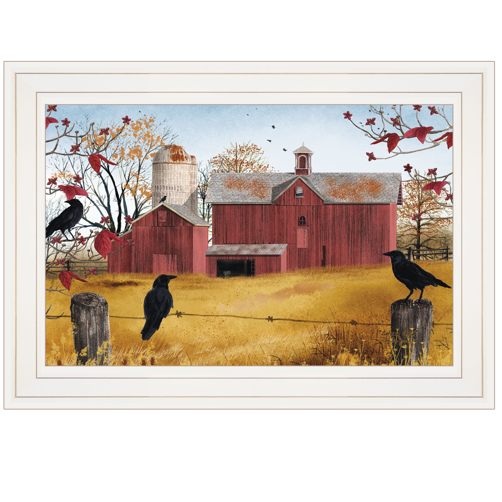 'Autumn Gold' by Billy Jacobs, Ready to Hang Framed Print, White Frame
