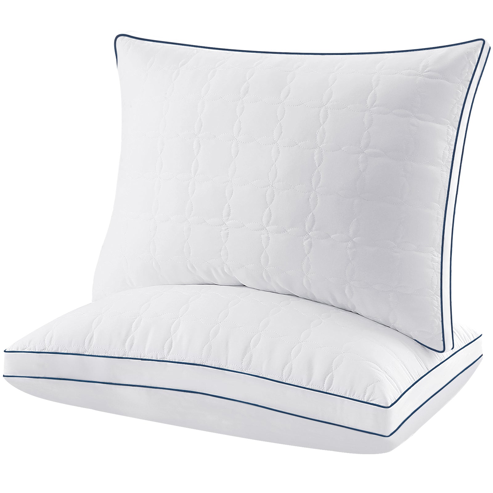 2 Pack Bed Pillows - Queen Size Set of 2, Soft Down Alternative Fill, Supportive for All Sleepers, White