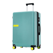 Merax Contrast Color Hardshell Luggage 24inch Expandable Spinner Suitcase with TSA Lock in Teal Blue ABS